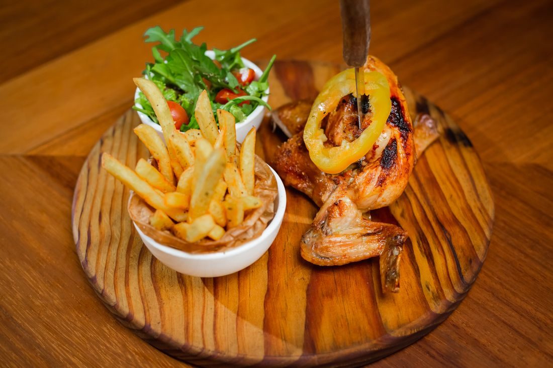 Peri-peri chicken on the grill