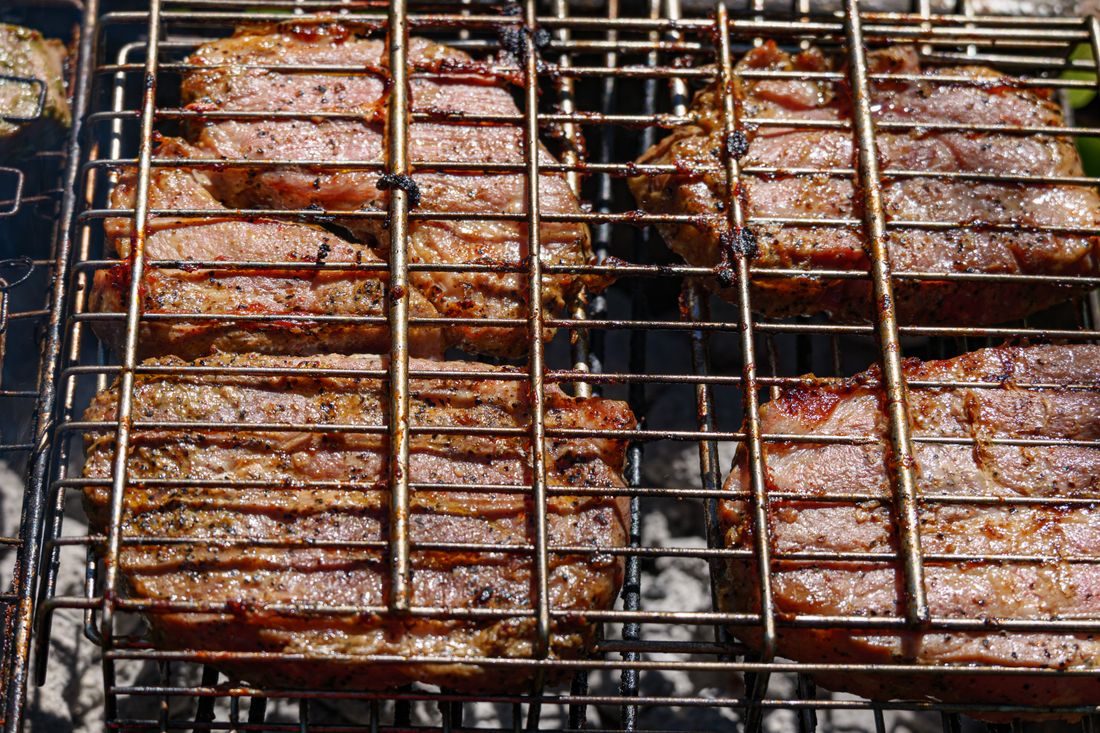 Steak off the grill