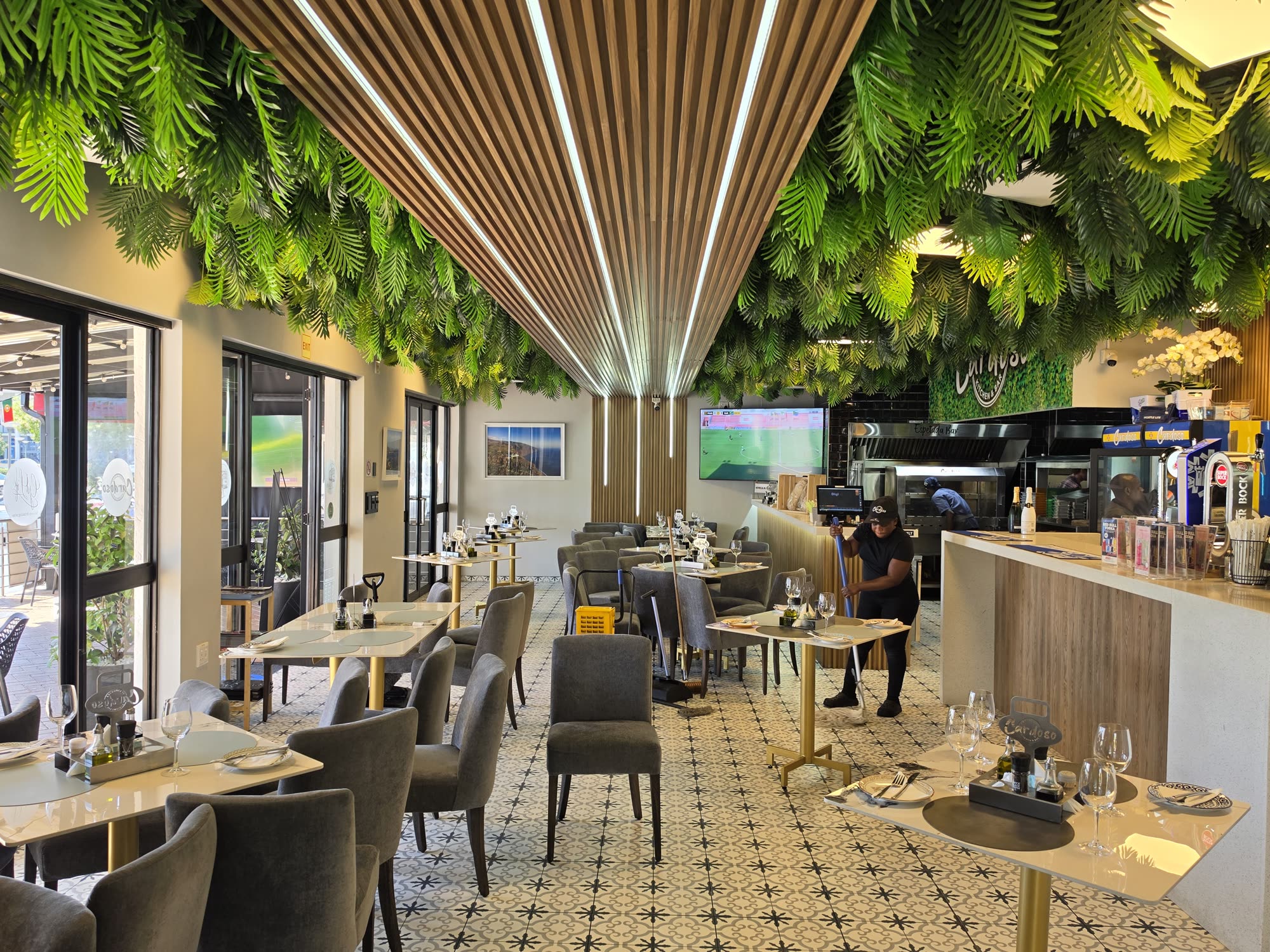 The dining room and bar