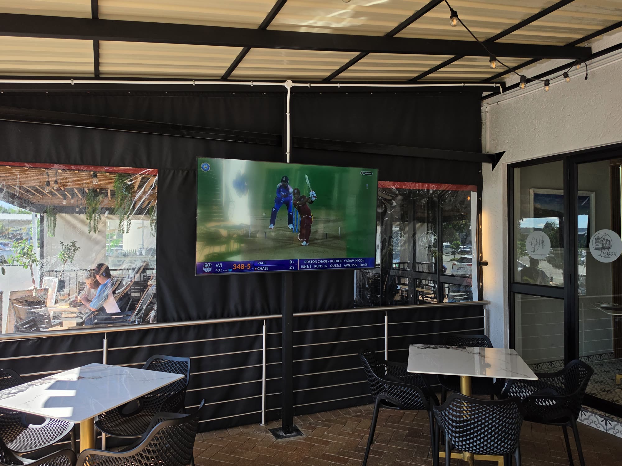 The covered patio